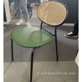 Design moderno sedia da pranzo rattan in legno nordico